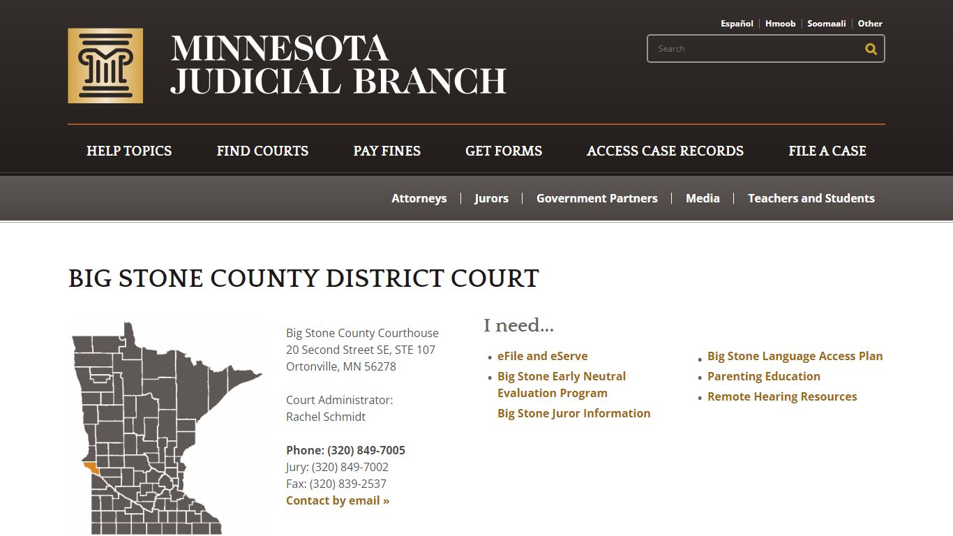 Big Stone County District Court - Minnesota Judicial Branch